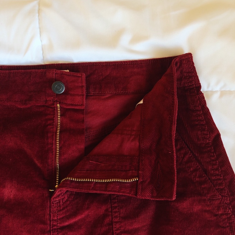 Old Navy Red Wine Corded Skirt Size 4